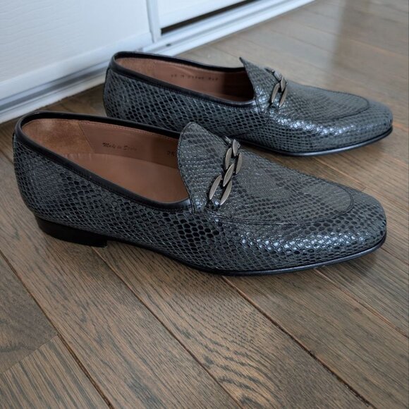 Mezlan 21445 Men\'s Shoes Snake-Print Leather Slip-On Loafer - Size 9,5 main image 13